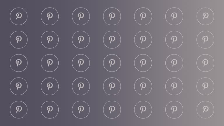 Pinterest icons pattern on network background