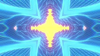 Retro futuristic flight over grid